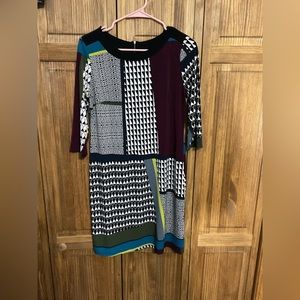 J Taylor Multi Pattern Dress